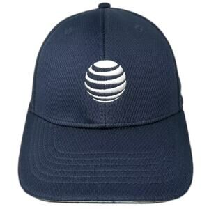 Cintas AT&T Baseball Cap Blue White OS Performance Mesh Strapback Corporate Hat